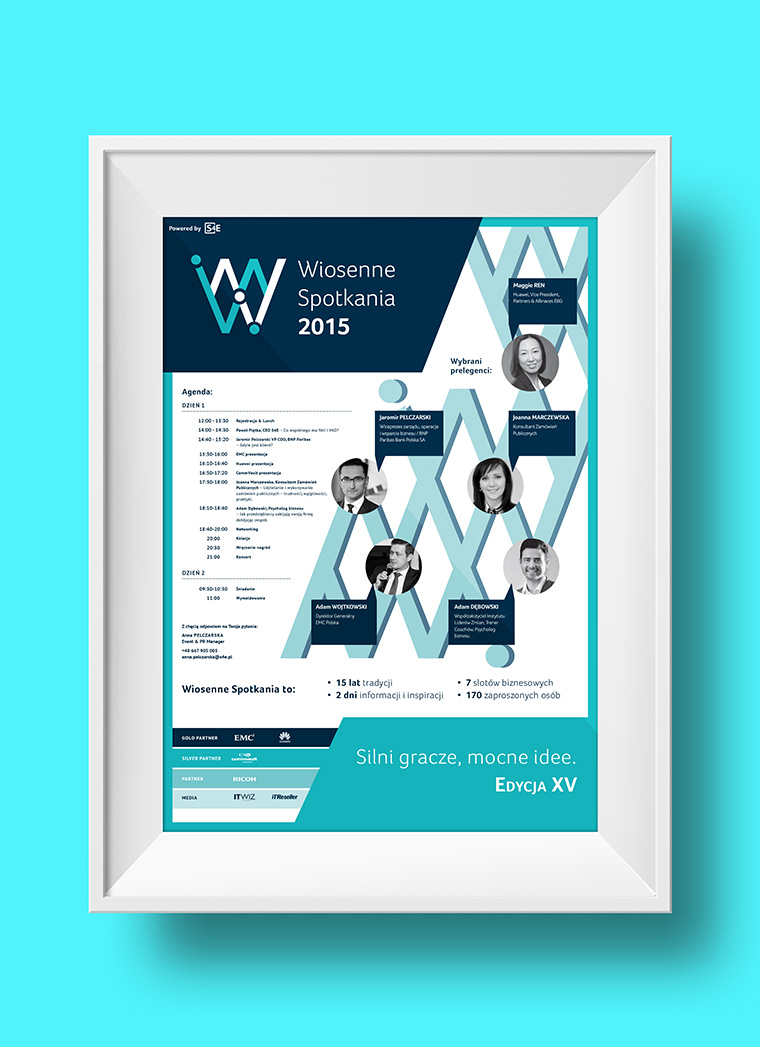 We've created full corporate ID for a Wiosenne Spotkania 2015 Conference