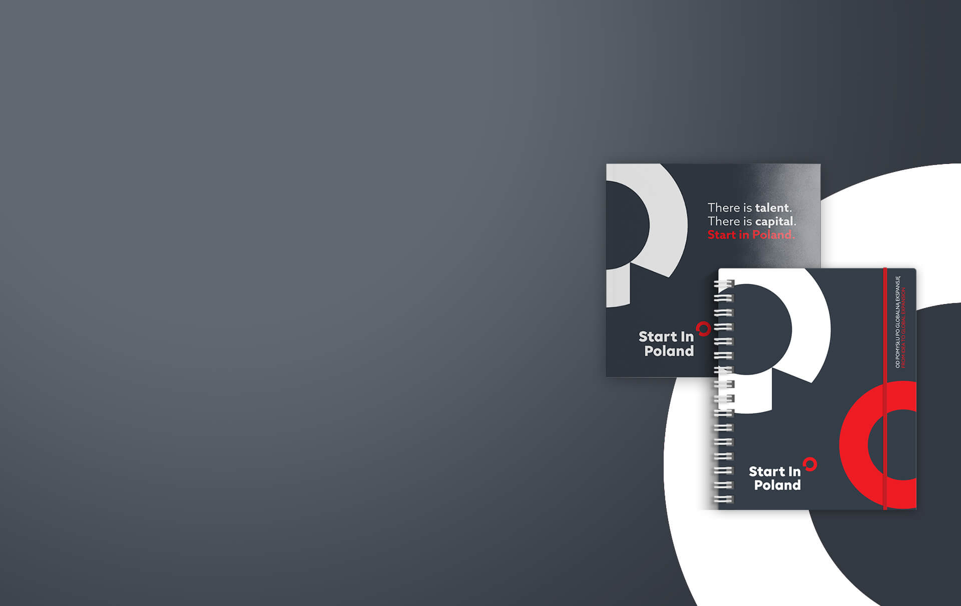 Projekt i wykonanie trzech publikacji - ulotki, broszury i notesu, dla Ministerstwa Rozwoju